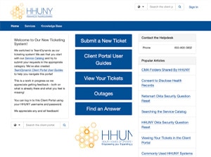 Self-service portal HHUNY