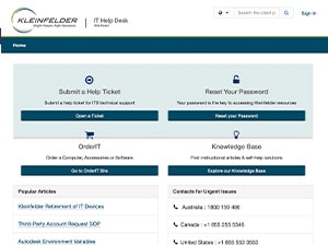 self-service portal Kleinfelder